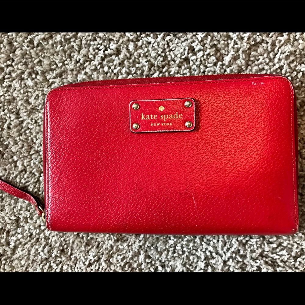 Kate Spade Large Red Wallet (Used)